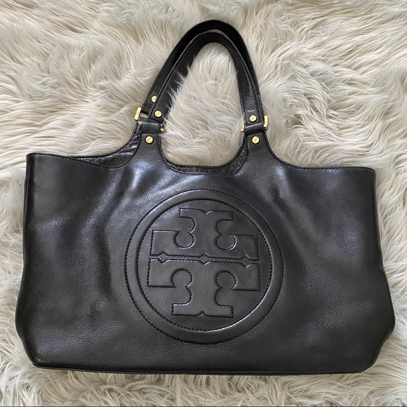 Tory Burch Handbags - TORY BURCH Bombe Black Leather Tote